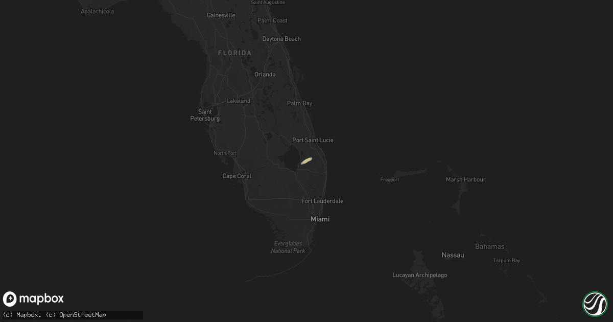 Hail map in Florida on November 4, 2021