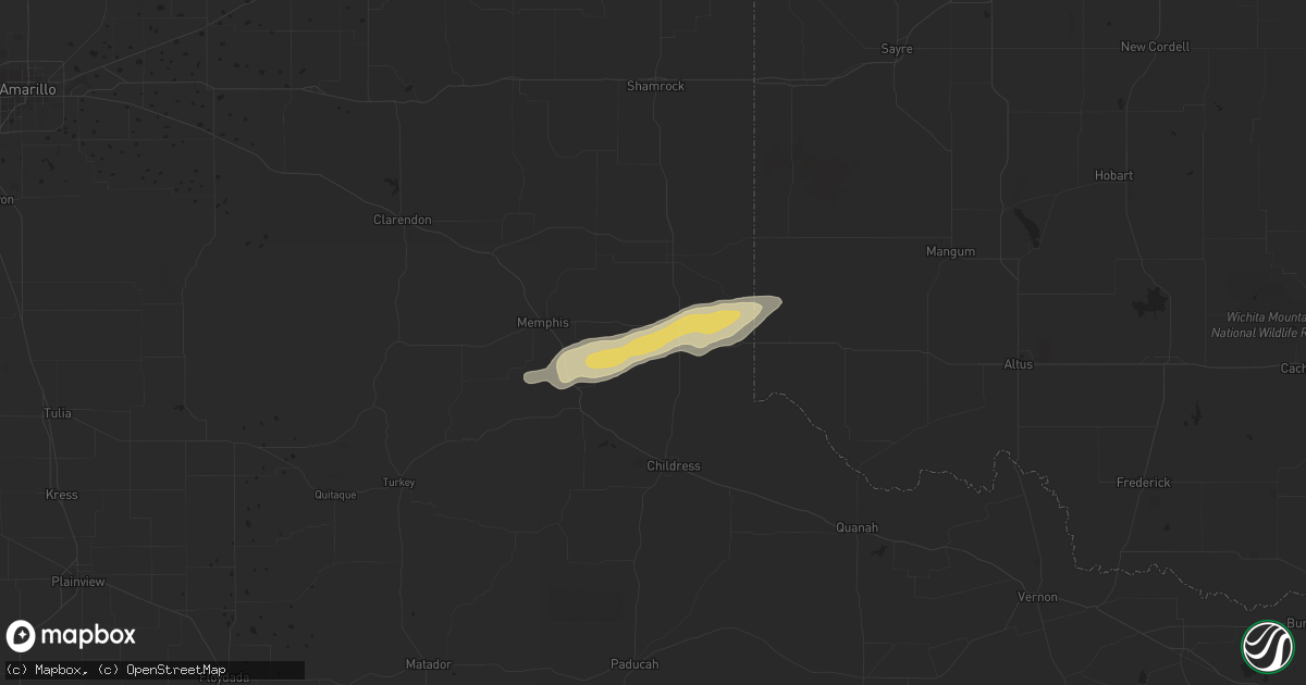 Hail map in Childress, TX on November 5, 2013