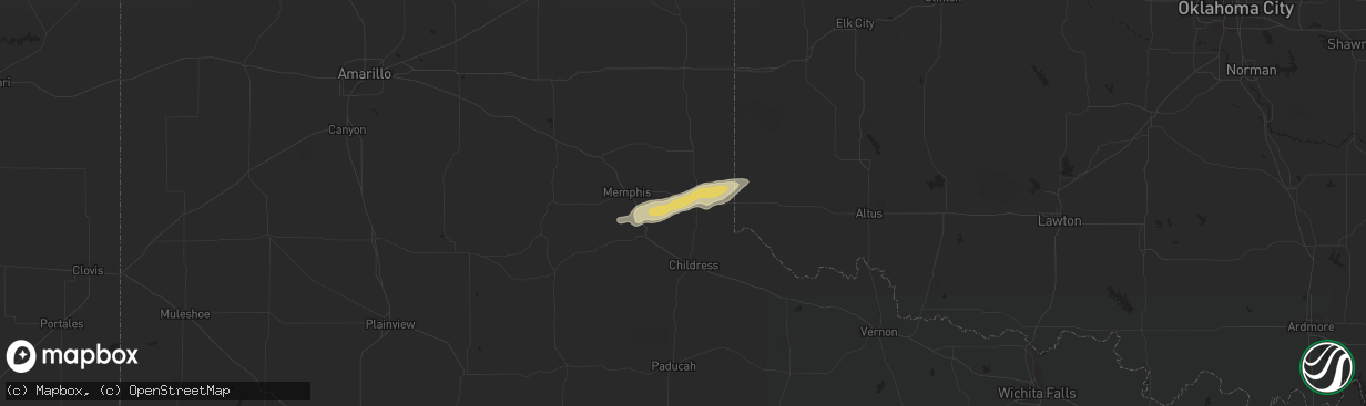 Hail map in Wellington, TX on November 5, 2013
