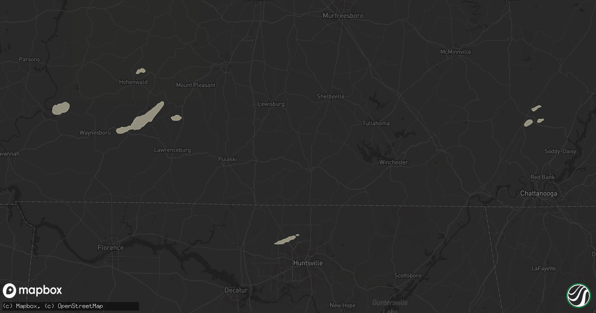 Hail map in Toney, AL on November 5, 2018