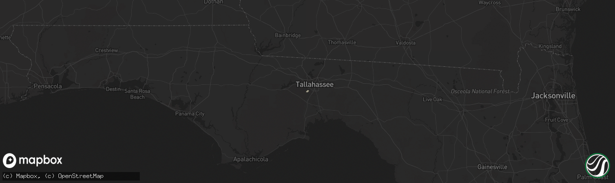 Hail map in Tallahassee, FL on November 5, 2019