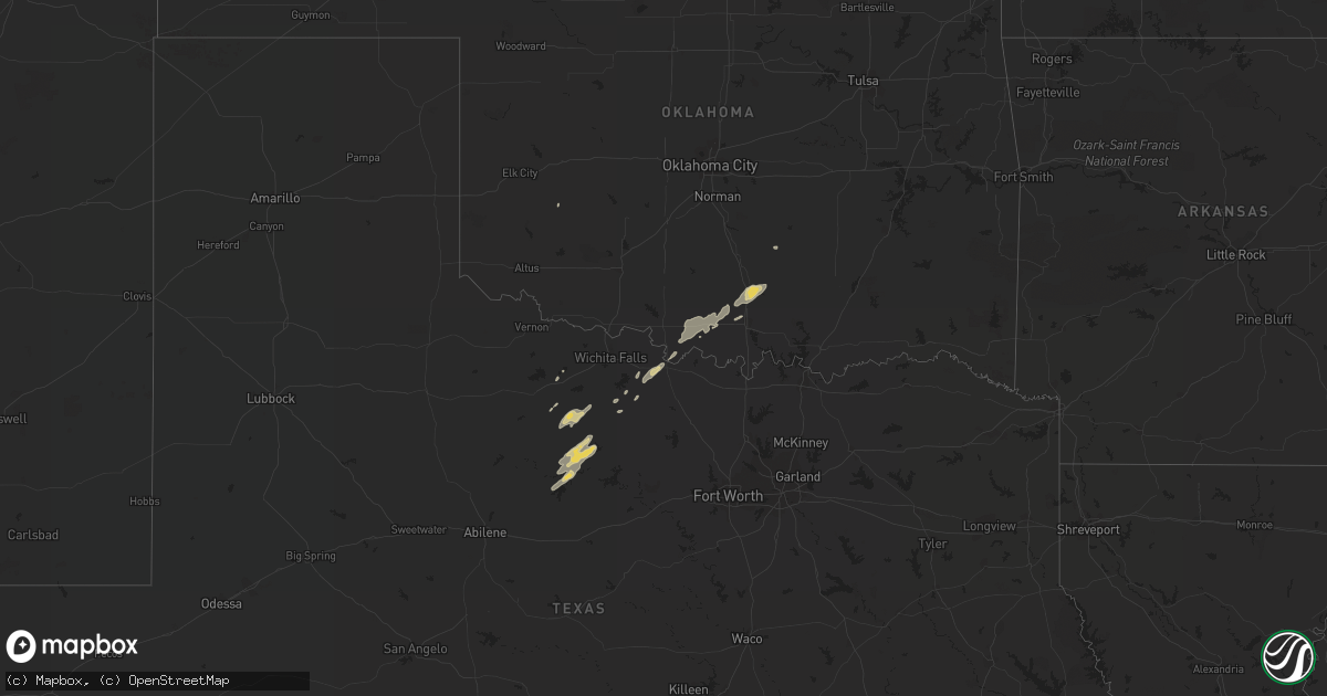 Hail map on November 6, 2011