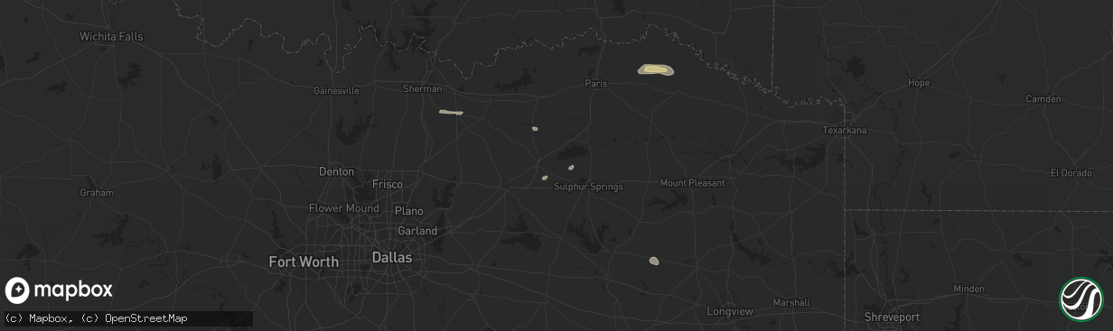 Hail map in Bagwell, TX on November 6, 2018
