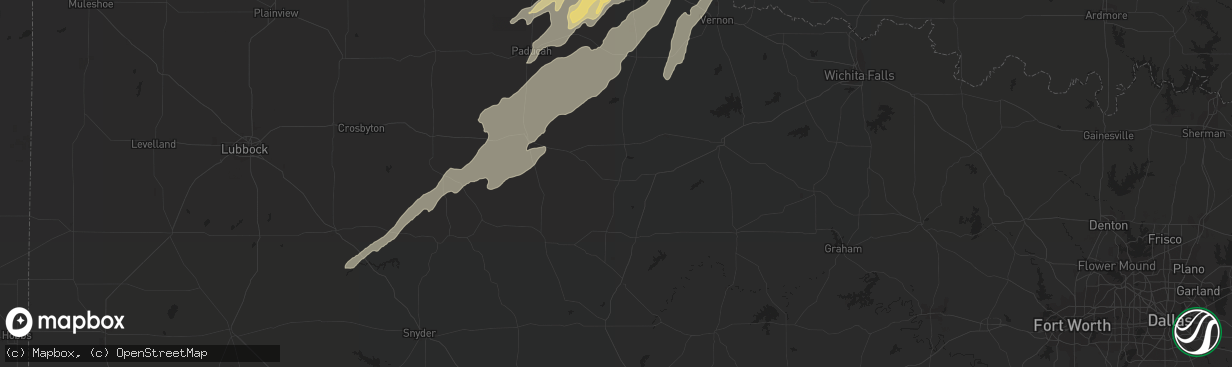 Hail map in Wellington, TX on November 7, 2011
