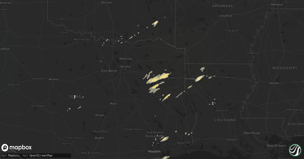 Hail map in Texas on November 8, 2011