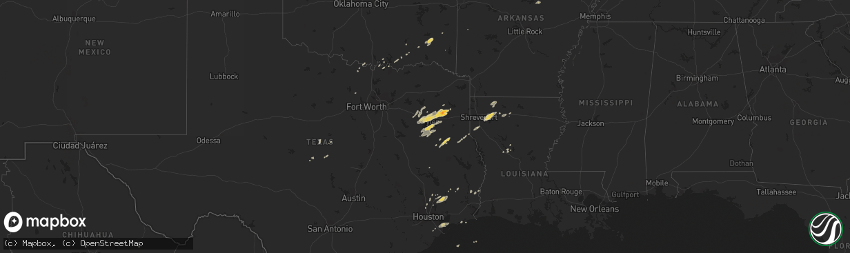 Hail map on November 8, 2011