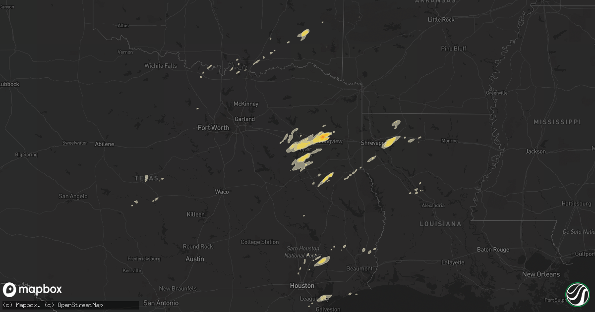 Hail map on November 8, 2011
