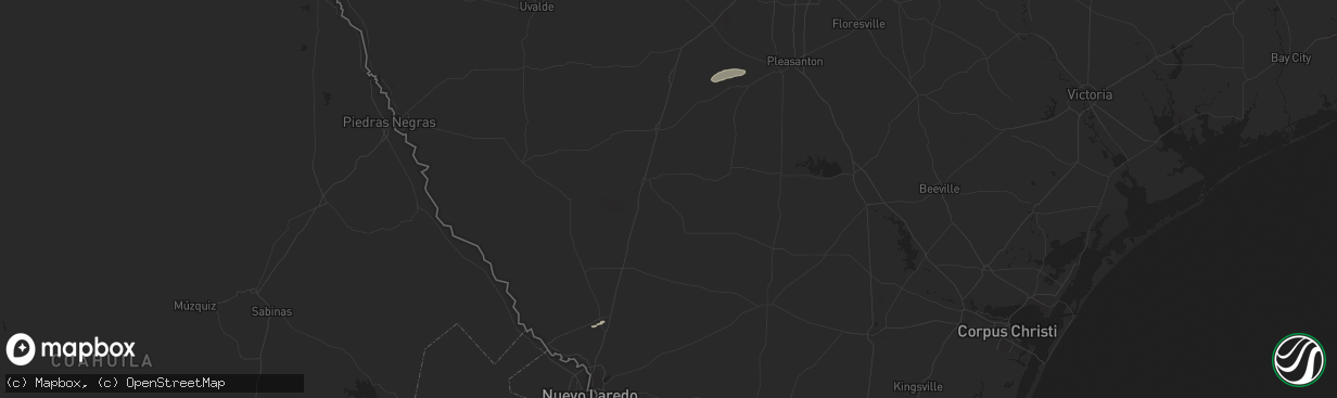 Hail map in Moore, TX on November 9, 2011