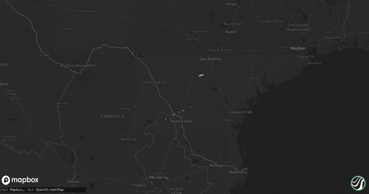 Hail map on November 9, 2011