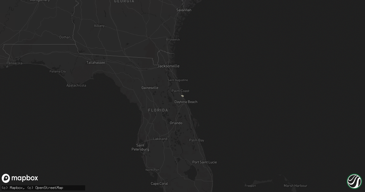 Hail map in Florida on November 9, 2018