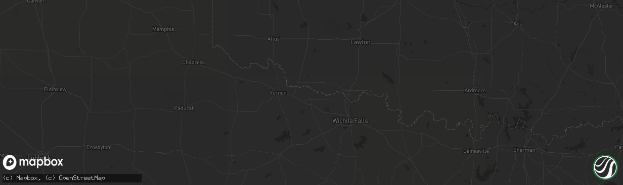 Hail map in Stroud, OK on November 10, 2022