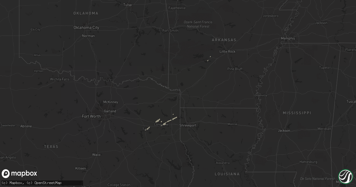 Hail map in Arkansas on November 11, 2012