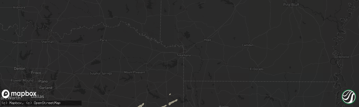 Hail map in Hallsville, TX on November 11, 2012