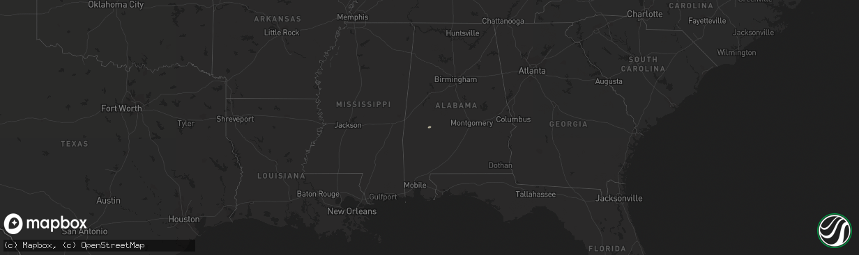 Hail map on November 11, 2021