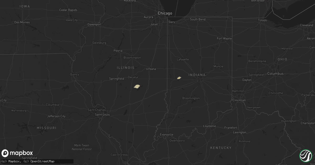 Hail map in Indiana on November 13, 2011