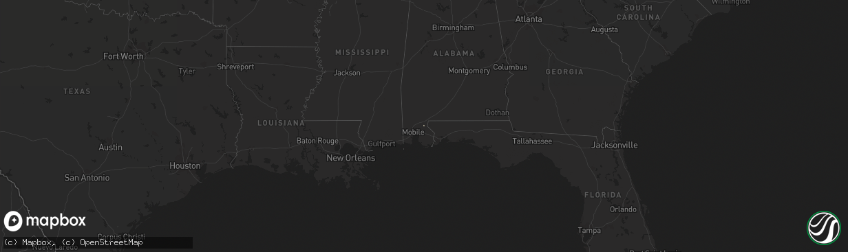 Hail map in Florida on November 13, 2020
