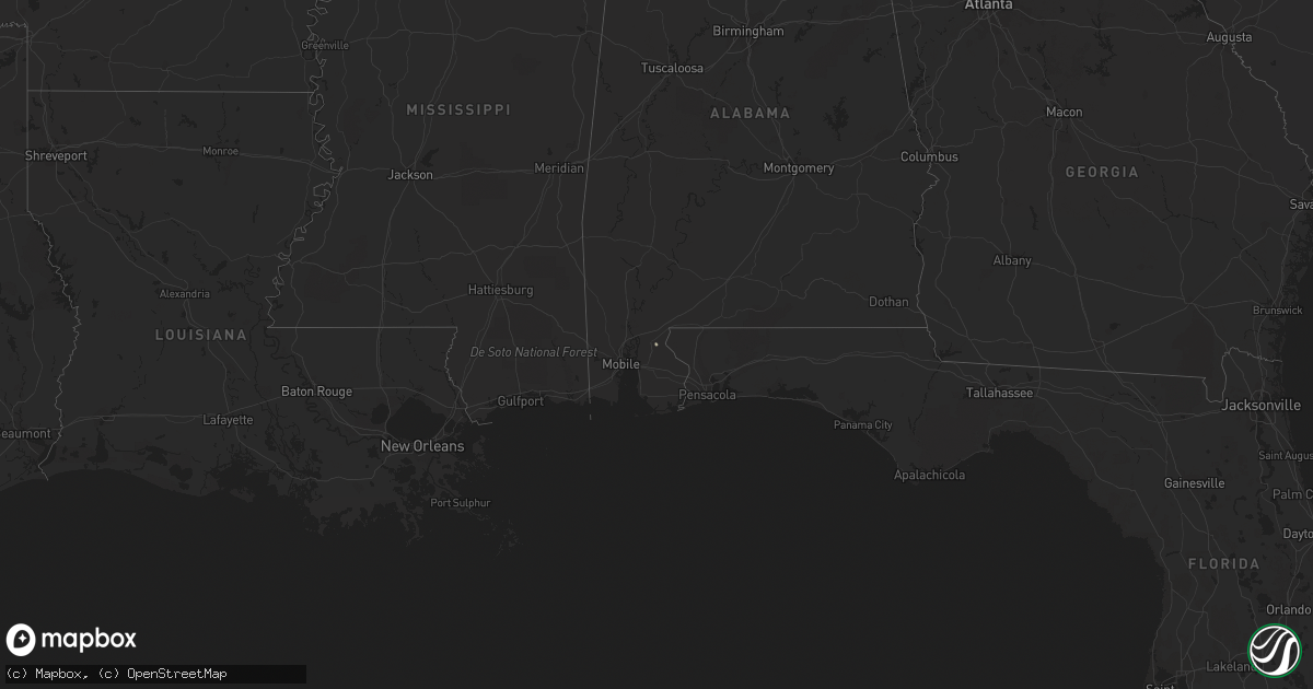 Hail map in Florida on November 13, 2020