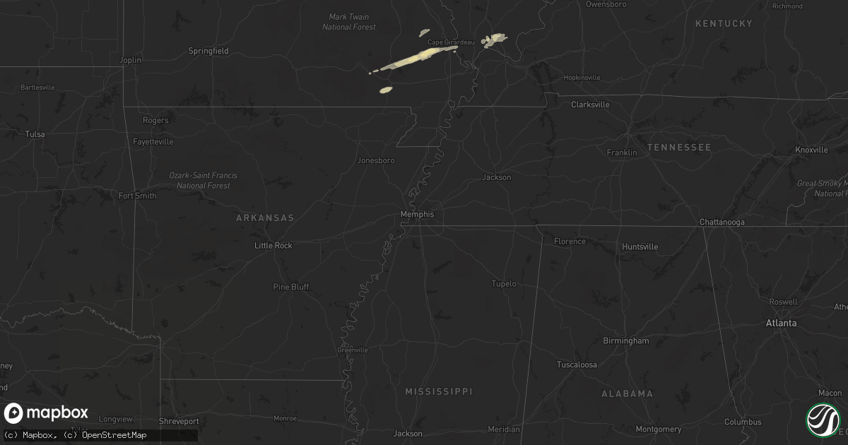 Hail map in Pennsylvania on November 14, 2011