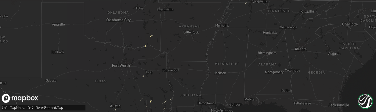 Hail map in Tennessee on November 15, 2011