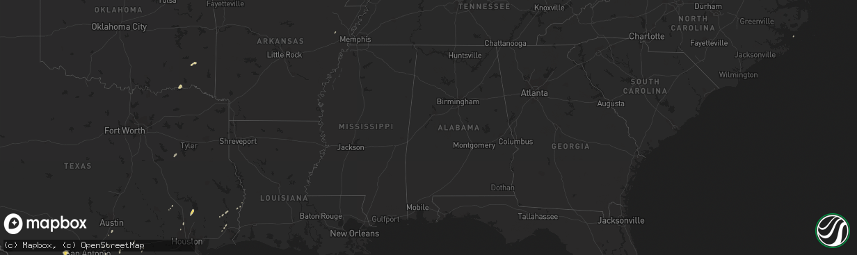 Hail map on November 15, 2011