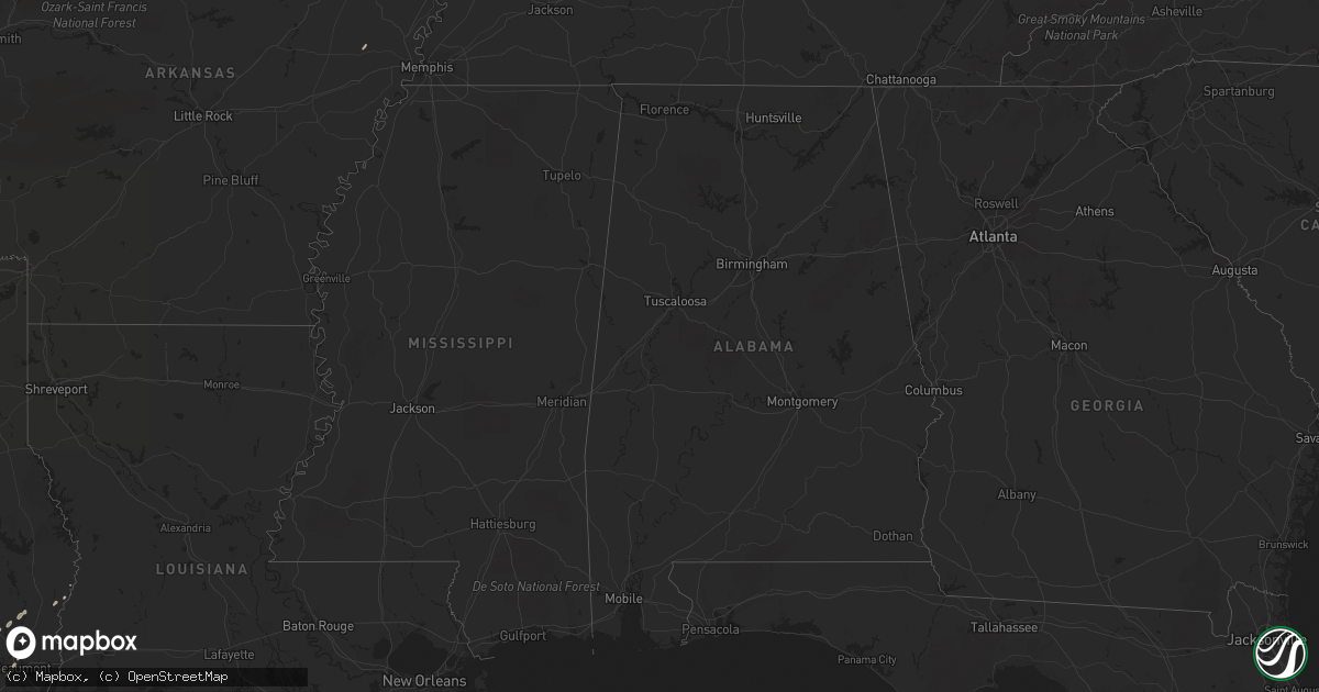 Hail map on November 15, 2011