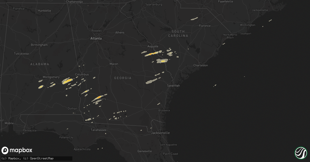 Hail map on November 16, 2011