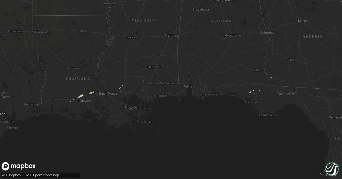 Hail map in Florida on November 16, 2014