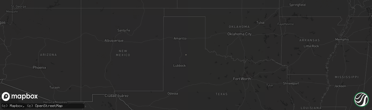Hail map in Texas on November 16, 2017
