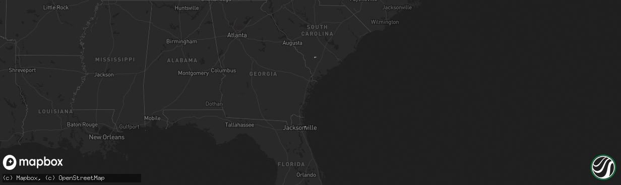 Hail map in South Carolina on November 17, 2014