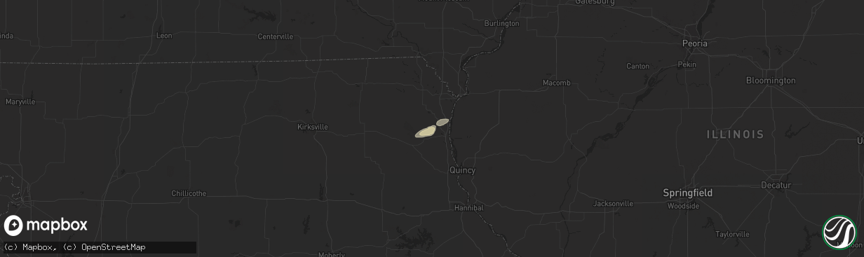 Hail map in Williamstown, MO on November 17, 2017