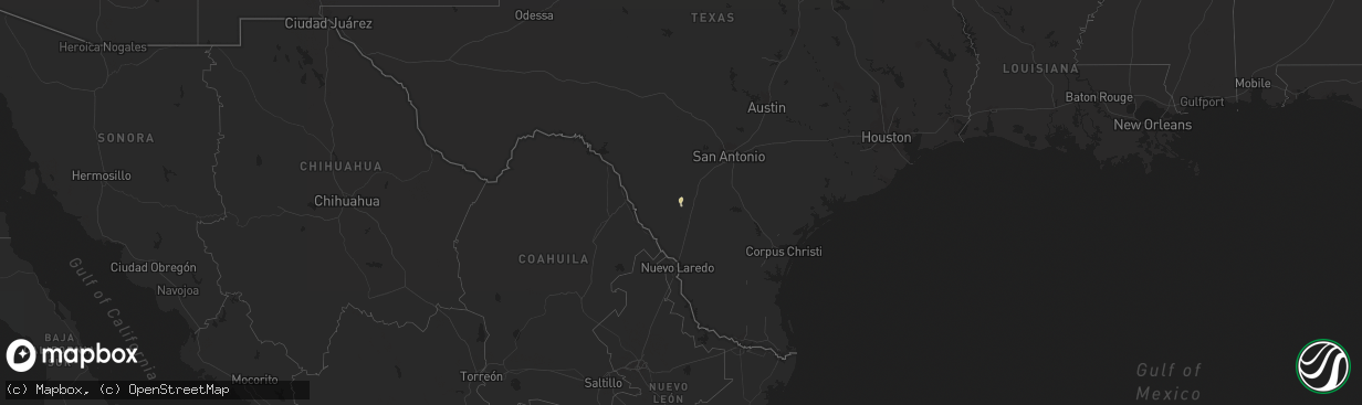 Hail map in Texas on November 18, 2013