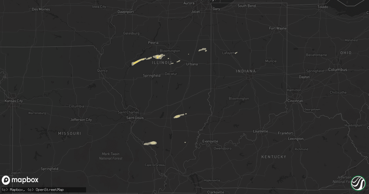 Hail map in Illinois on November 18, 2017