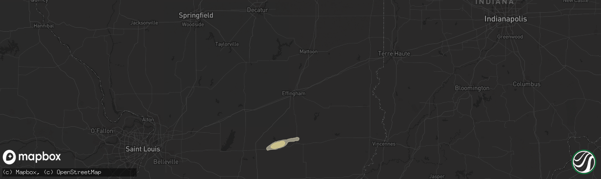 Hail map in Percy, IL on November 18, 2017