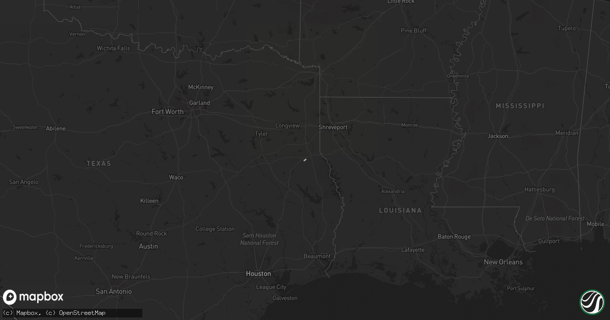Hail map in Texas on November 18, 2018