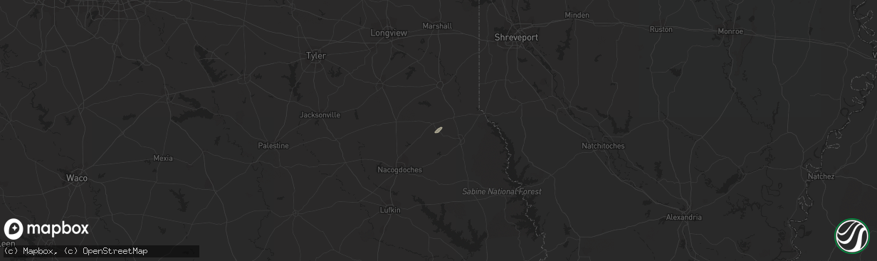 Hail map in Timpson, TX on November 18, 2018