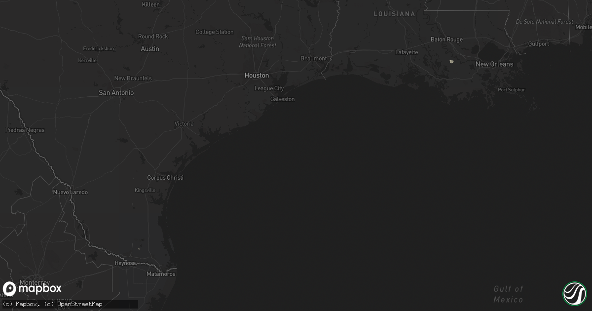 Hail map in Louisiana on November 18, 2021