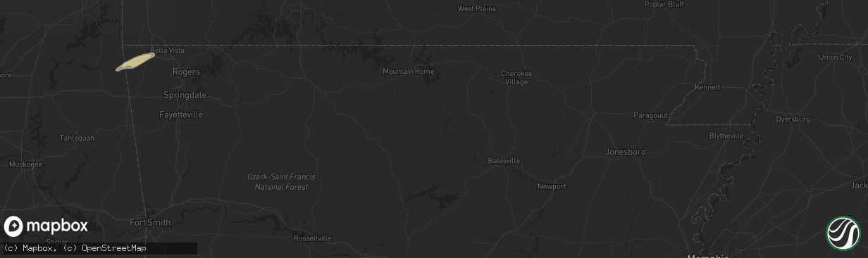 Hail map in Philpot, KY on November 20, 2011