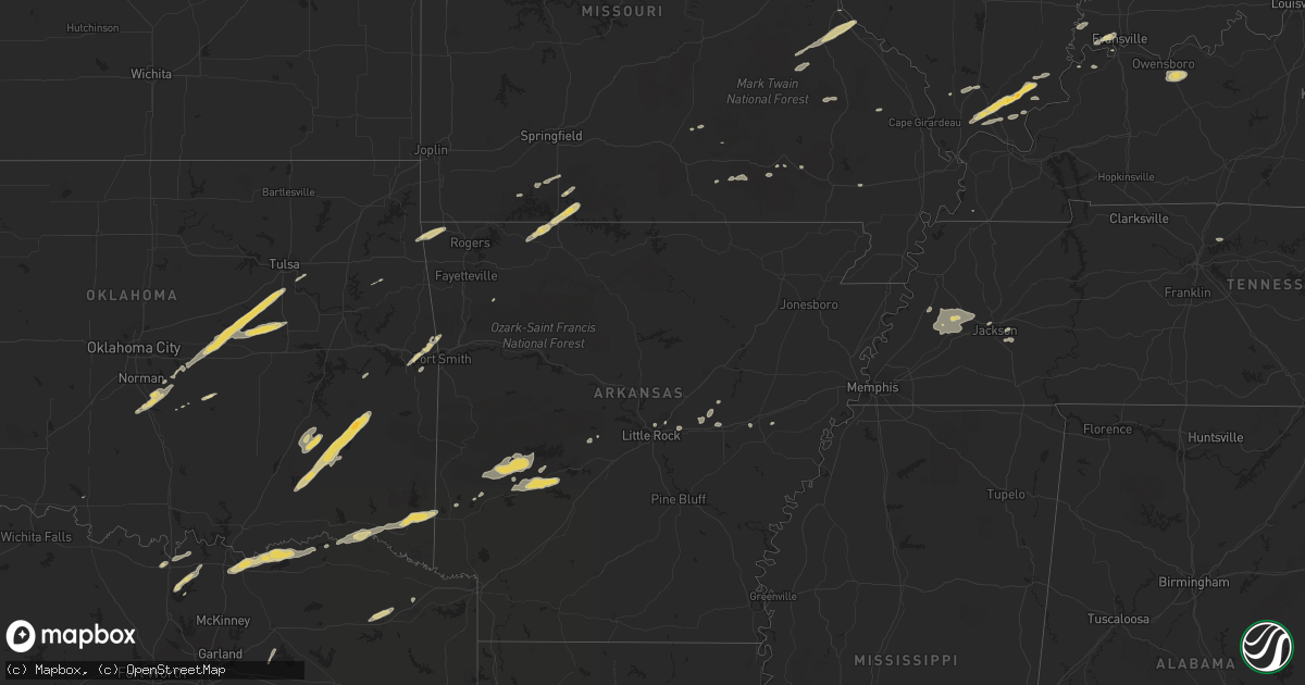 Hail map on November 20, 2011