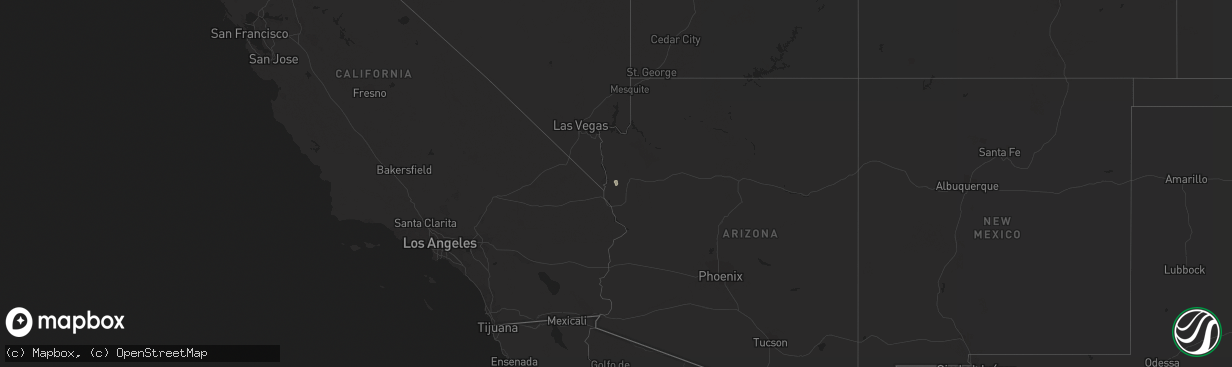 Hail map in Arizona on November 20, 2016