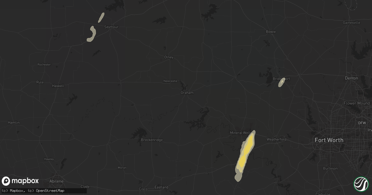 Hail map in Bridgeport, TX on November 21, 2014