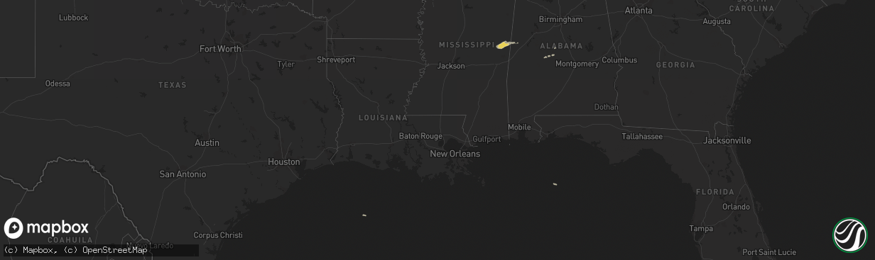Hail map on November 22, 2011