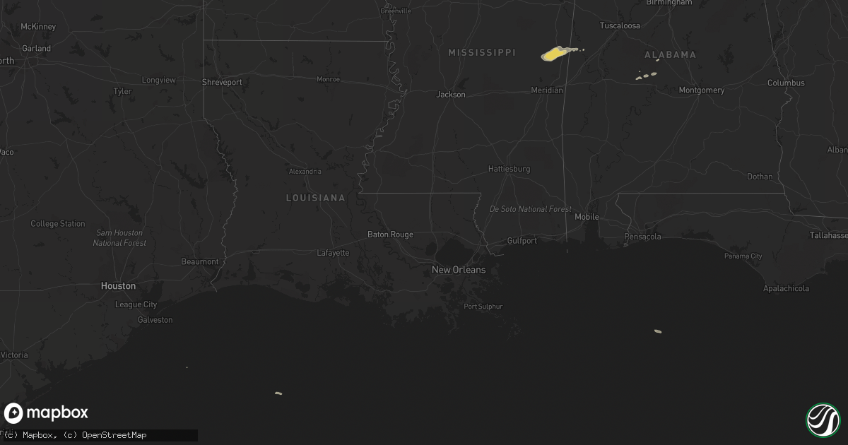 Hail map on November 22, 2011