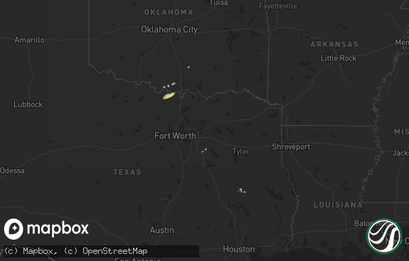 Hail map preview on 11-22-2016