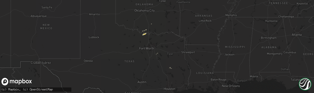 Hail map on November 22, 2016