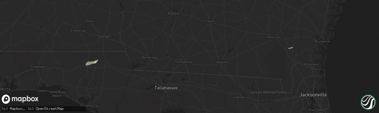 Hail map in Bonifay, FL on November 25, 2018