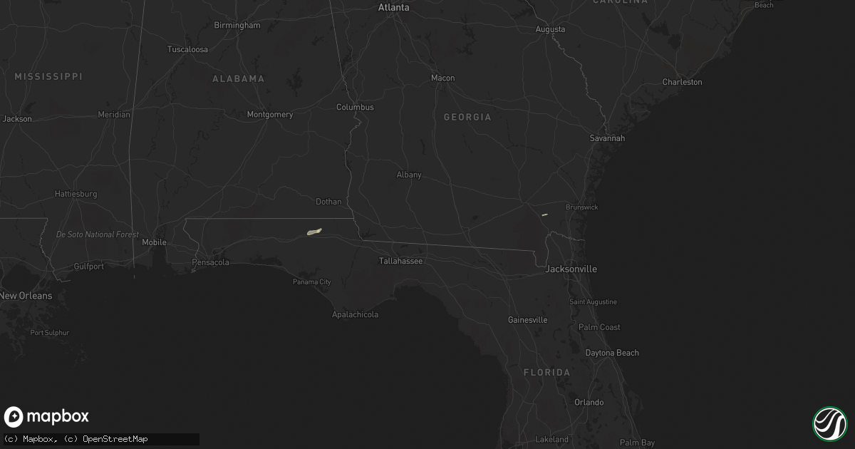Hail map on November 25, 2018