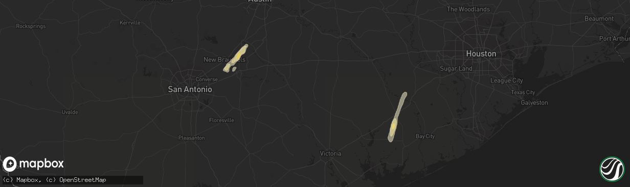 Hail map in Martindale, TX on November 25, 2022
