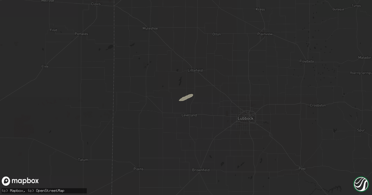 Hail map in Levelland, TX on November 26, 2015