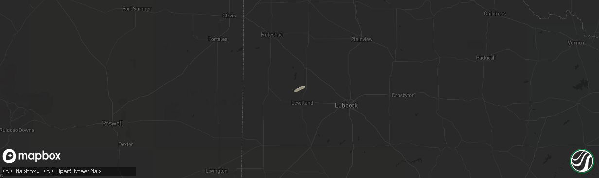 Hail map in Littlefield, TX on November 26, 2015