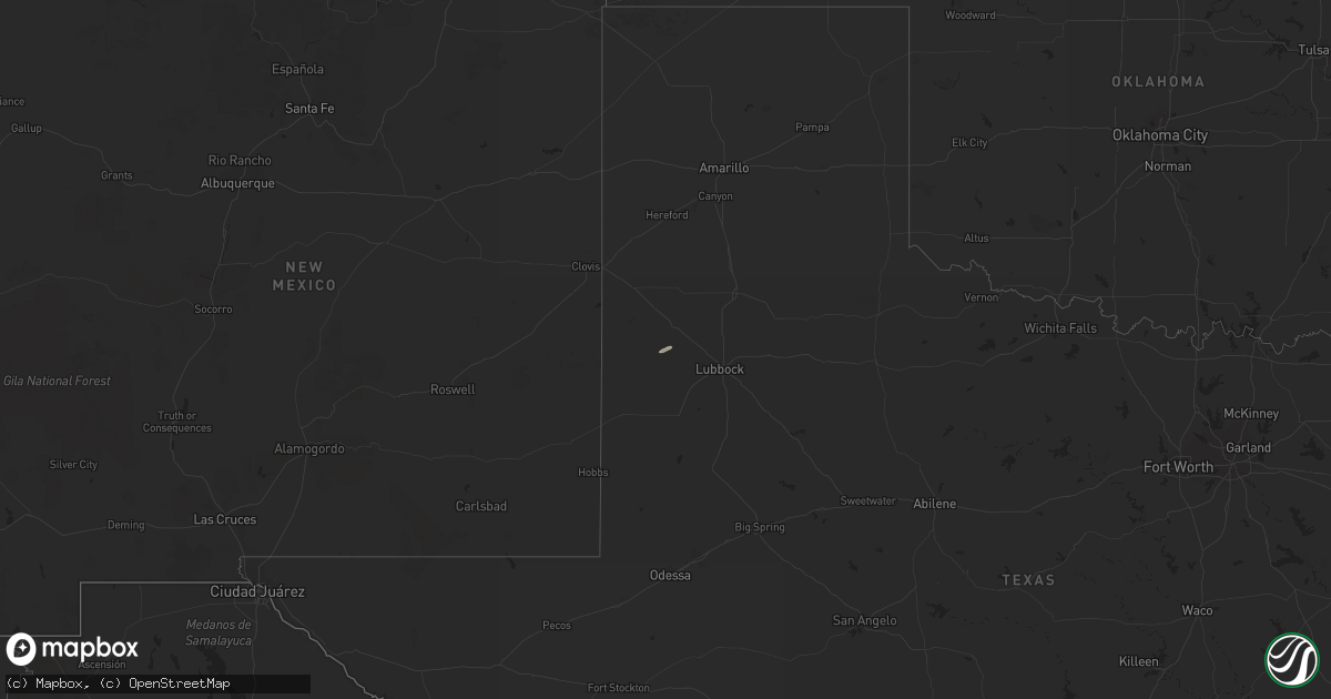 Hail map on November 26, 2015